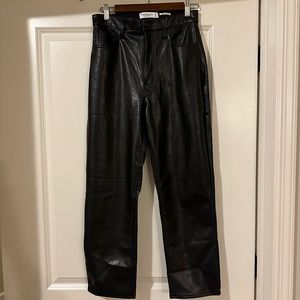 Ankle Straight Leg Abercrombie & Fitch Leather Pants, worn once!